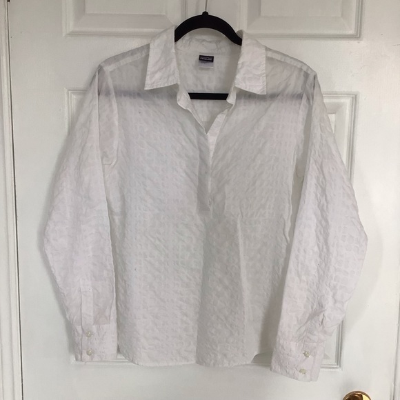 SOLD PATAGONIA white 100% cotton blouse - Picture 2 of 5